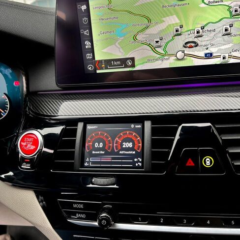 شاشة عرض رقمية متعددة الوظائف WAGNERTUNING MFD32 مقاس 3.2 بوصة TFT تعمل باللمس لسيارة BMW G30/G31/G38 + F90 M5 (5-Series) درجة الحرارة والضغط وأجهزة استشعار لامدا WT34068 in Kuwait