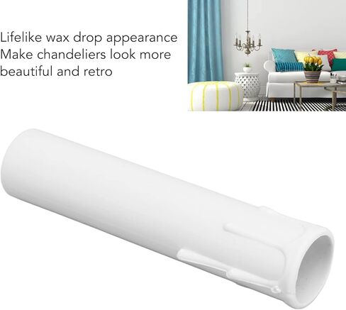 20pcs 4 Inch Candle Covers Sleeves Simulated Wax Drop E12 Candle Light Socket Covers with 1 Pack for Chandelier in Saudi Arabia