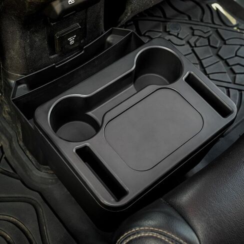 Trash Can with Cup Holder for Wrangler JL JLU & Gladiator JT, Large Rear Storage Organizer with Cup Holder & Phone Holder Multi-Function Jeep Accessories for Wrangler JL JLU & Gladiator JT 2018-2025 in Saudi Arabia