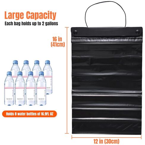 أكياس قمامة السيارة للاستعمال مرة واحدة معلقة، مقاومة للتسرب، مقاومة للرائحة، أكياس قمامة كبيرة للسيارات بسعة 2 جالون للشاحنات، سيارات الدفع الرباعي، المركبات الترفيهية، المركبات (أسود، عدد 10) in Kuwait