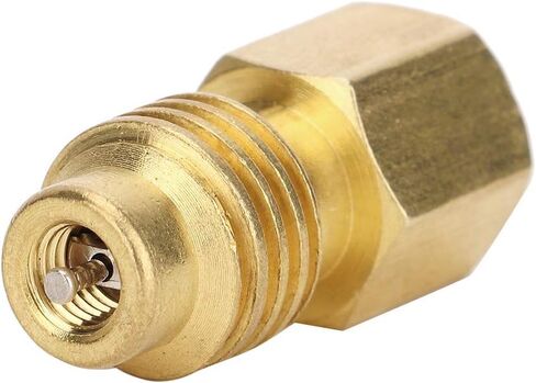 محول 1/4SAE أنثى إلى 1/2ACME لمكيف هواء السيارة R134A AC، محول خيط نحاسي لأدوات الولايات المتحدة والاتحاد الأوروبي، قوي ومتين، مناسب للمحترفين in Saudi Arabia