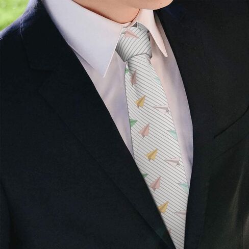 ربطات عنق طويلة مرحة للرجال من Giinly Airplane Cool Fun للرجال مقاس كبير وطويل، ربطة عنق مقاس 61 بوصة مقاس XL in Kuwait