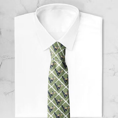 Novelty Necktie for Men (Snowboard Man Winter Pattern) Fun Conversational Silky Tie, Neck Tie for Party, Events, Unique and Original in Saudi Arabia