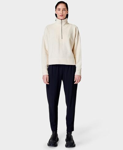 Sweaty Betty womens Rest Up Half Zip Pullover/Lily White in Kuwait