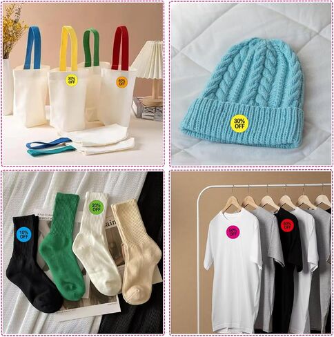 10 to 60 Percent Off Sticker, Circle Discount Sticker for Retail Store Shops, Small Circle Sale Stickers for Clearance, Yard Sales, Supermarkets, and Warehouses(7/8",560PCS) in Kuwait