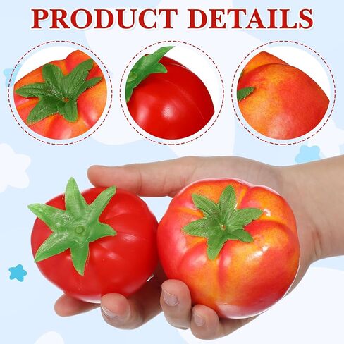 6pcs Artificial Tomato Simulation Tomatoes Fake Fruit Vegetable Normal Size Simulation Tomatoes for Kitchen Home Decor, Party Decoration, Photo Fruits in Saudi Arabia