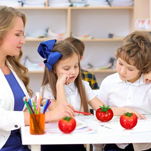 6pcs Artificial Tomato Simulation Tomatoes Fake Fruit Vegetable Normal Size Simulation Tomatoes for Kitchen Home Decor, Party Decoration, Photo Fruits in Saudi Arabia