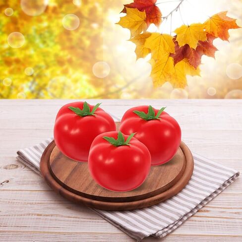 6pcs Artificial Tomato Simulation Tomatoes Fake Fruit Vegetable Normal Size Simulation Tomatoes for Kitchen Home Decor, Party Decoration, Photo Fruits in Saudi Arabia