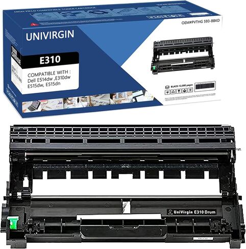 Compatible E310dw Drum Unit Replacement for Dell E310 E514 E515 E310dw Drum Unit for use in Dell E310dw E514dw E515dw E515dn Printer (Black,1-Pack) in Kuwait