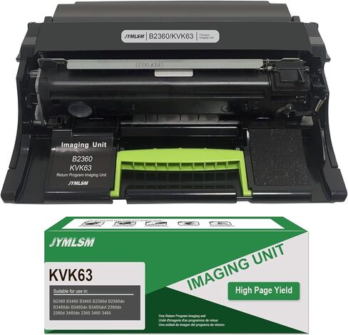 KVK63 Imaging Unit (1 Pack), Compatible Drum Unit Replacement for Dell B2360 B2360d B2360dn B3460dn B3465dn B3465dnf S2830dn S2830 printer, High Yield 60,000 pages, Parts No#: 331-9810 331-9811 in Kuwait