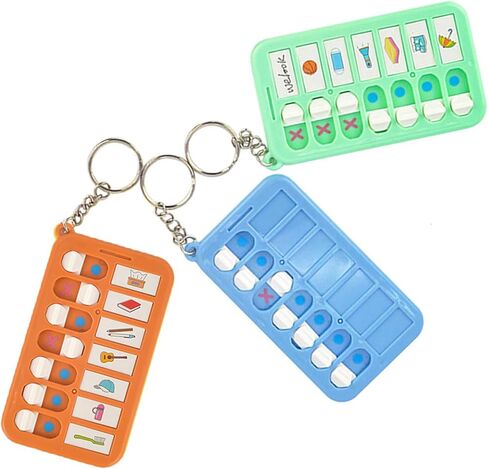 3 Pcs Reminder Board for The Elderly ADHD Tools for Kids Portable Visual Schedule for Kids School Bag Pendant Detachable Daily Task Planning Pad (Blue) in Saudi Arabia