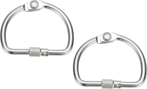 PATIKIL Loose Leaf Binder Rings, 4 Inch 6 Pcs Metal Book Binding Rings D-Shaped with Nickel Plated Key Ring for Index Cards Paper Photos Files DIY Crafts Home Office, Silver in Saudi Arabia