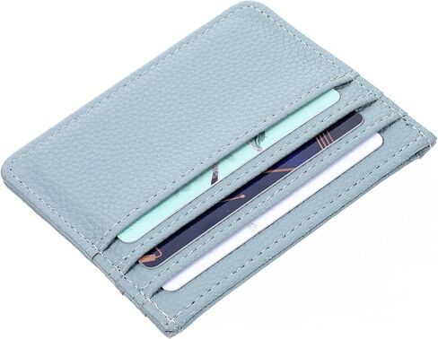 Credit Card Holder for Women, Credit Card Wallet Slim Wallet Small Cards Holder Wallets Rfid Blocking Minimalist Cards Holders Case Thin Front Pocket Small Wallets for Men Light Blue in Saudi Arabia