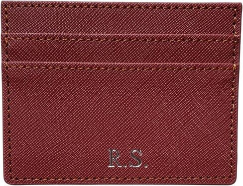 Personalized Cardholder Wallet – Custom Embossed Credit Card Holder with Initials, Name, Monogram – Slim Wallet with 5 Pockets for IDs and Bank Cards, Gift Idea for Him and Her in Kuwait