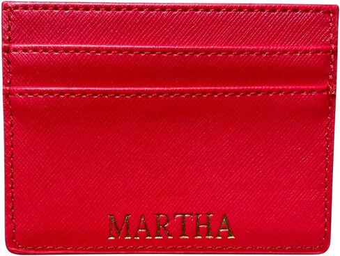 Personalized Cardholder Wallet – Custom Embossed Credit Card Holder with Initials, Name, Monogram – Slim Wallet with 5 Pockets for IDs and Bank Cards, Gift Idea for Him and Her in Kuwait