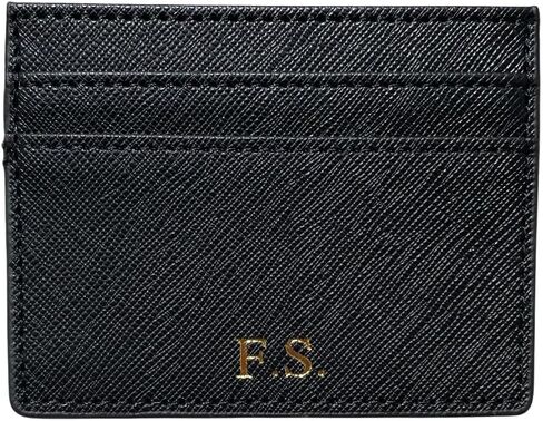 Personalized Cardholder Wallet – Custom Embossed Credit Card Holder with Initials, Name, Monogram – Slim Wallet with 5 Pockets for IDs and Bank Cards, Gift Idea for Him and Her in Kuwait