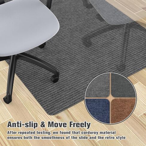 حصيرة كرسي مكتب Placoot للأرضيات الصلبة والبلاط مقاس 55 بوصة × 35 بوصة حصيرة كرسي مكتب للكراسي المتدحرجة، مادة كبيرة مضادة للانزلاق وقابلة لإعادة التدوير، سجادة كرسي الكمبيوتر للمكتب/المنزل in Kuwait