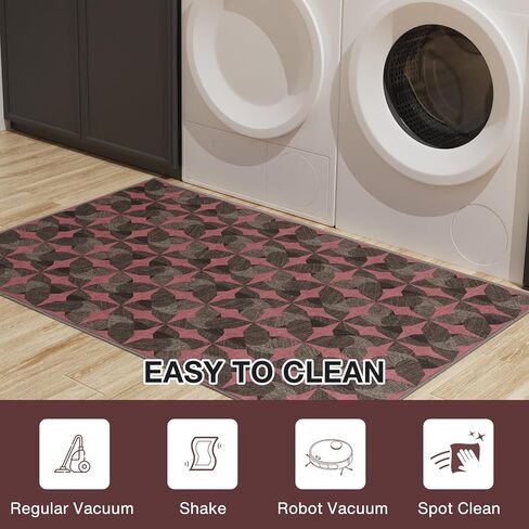 سجادة كرسي Tydle للأرضيات الصلبة، سجادة كرسي مقاس 91.44 سم × 121.96 سم للأرضيات الصلبة، وواقي للأرضيات الصلبة غير قابل للانزلاق، سجادة كمبيوتر تحت المكتب للمكتب المنزلي (أسود وأحمر) in Kuwait