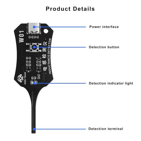 DIYPHONE Type-C Inductance Tester Motherboard Coil Tester Electronic Circuit Board Inductor Detector for Phone Motherboard Component Repair Electromagnetic Induction Quick Fault Check Tool in Saudi Arabia