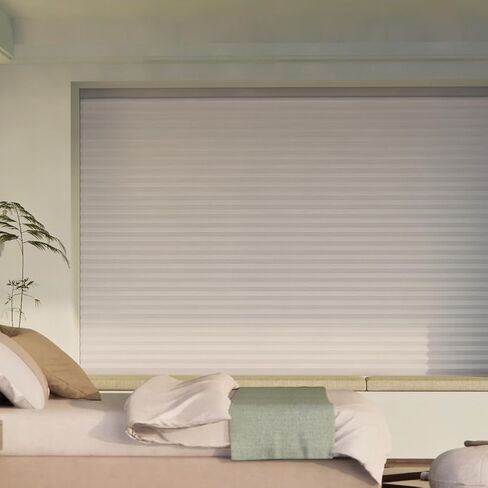 No Tools No Drill Cordless Cellular Blinds for Indoor Windows, Blackout Light Blocking Honeycomb Window Shades Pull Down Window Blinds for Home, White, 30" W x 72" H in Saudi Arabia