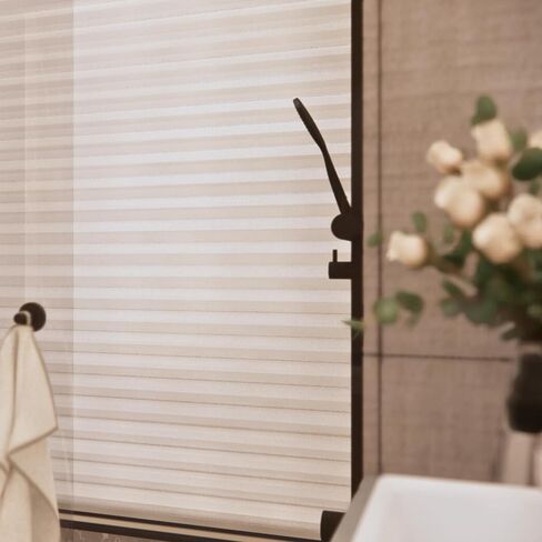 No Tools No Drill Cordless Cellular Blinds for Indoor Windows, Blackout Light Blocking Honeycomb Window Shades Pull Down Window Blinds for Home, White, 30" W x 72" H in Saudi Arabia