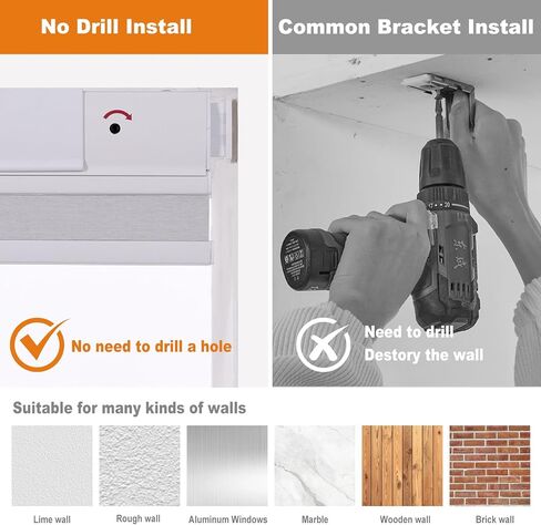 Persilux No Tools No Drill Blackout Cellular Shades for Windows Cordless Top Down Bottom Up Honeycomb Blinds,Easy to Install Cellular Blinds for Indoor Windows, White, 32.5" W x 64" H in Saudi Arabia