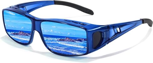 نظارات شمسية Myiaur Over Glasses للرجال والنساء، مستقطبة تناسب النظارات الشمسية حماية من الأشعة فوق البنفسجية 400، مضادة للوهج للقيادة في الهواء الطلق in Kuwait