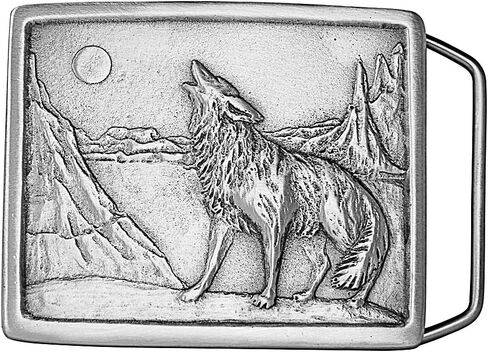 Indiana Metal Craft Men's Howling Coyote Belt Buckle Belts in Saudi Arabia