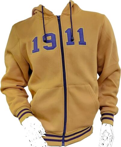 Buffalo Dallas Omega Psi/Ψ Phi 1911 Zip Hoodie [Gold] - ID#16909-75-229-0-0 in Saudi Arabia