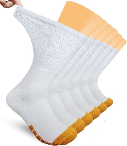 جوارب طاقم عرض إضافي لمرضى السكري جورب لعلاج السمنة غير ملزم للنساء والرجال وأقدام منتفخة مقاس كبير لمرضى السكر 3 أزواج in Kuwait