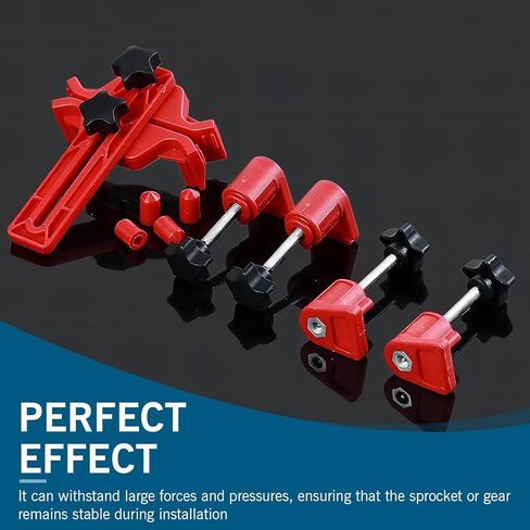 Shakas 9 PCS Camshaft Engine Timing Tool, Anti-slip Adjustable Cam Locking Tool, Engine Camshaft Alignment Timing Retainer, Universal for Cars Sprocket Gear Locking Repair Parts (Red) in Saudi Arabia