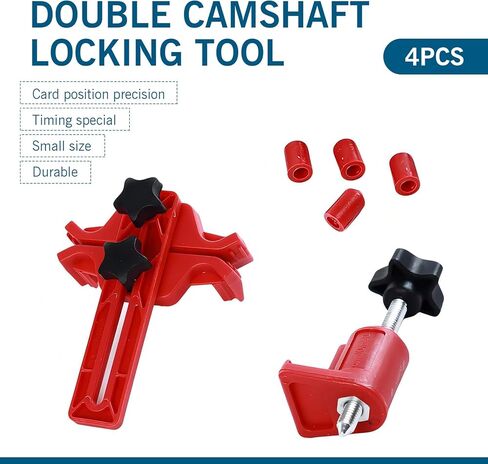 Shakas 9 PCS Camshaft Engine Timing Tool, Anti-slip Adjustable Cam Locking Tool, Engine Camshaft Alignment Timing Retainer, Universal for Cars Sprocket Gear Locking Repair Parts (Red) in Saudi Arabia