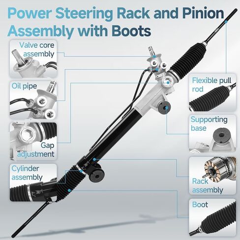 22-1000 Power Steering Rack and Pinion Compatible with Chevrolet Silverado 1500, GMC Sierra 1500, Replace OE 22-1000, 97-1000, 19133675, 26079794, 26079801, 26087761 in Saudi Arabia