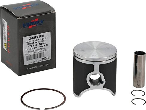 طقم مكبس طبق الأصل من Vertex 24570B متوافق مع/بديل لـ Fantic XE 125، XX 125 2022، Yamaha YZ 125 2022 STD نسبة الضغط، قطر الأسطوانة 54 مم، قطر المكبس 53.950 مم in Saudi Arabia
