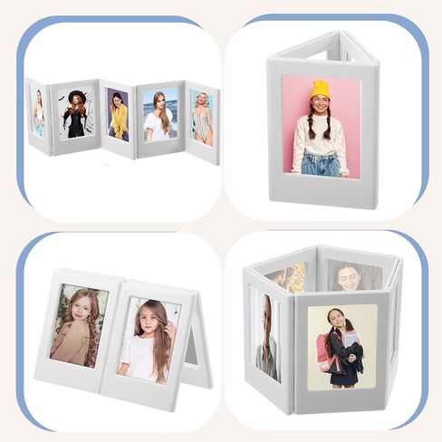 30 Pack Mini Magnetic Picture Frames 2 x 3 Inch Picture Frames Small Table Pictures Holder Compatible with Polaroid Fujifilm Instax Film Photos for Fridge Table Locker Whiteboard (White in Saudi Arabia