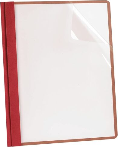 أغلفة تقارير Earthwise(R) ذات واجهة أمامية شفافة، باللون العنابي مع واجهة شفافة، صندوق مكون من 25 قطعة in Kuwait