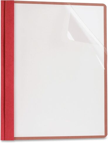 أغلفة تقارير Earthwise(R) ذات واجهة أمامية شفافة، باللون العنابي مع واجهة شفافة، صندوق مكون من 25 قطعة in Kuwait