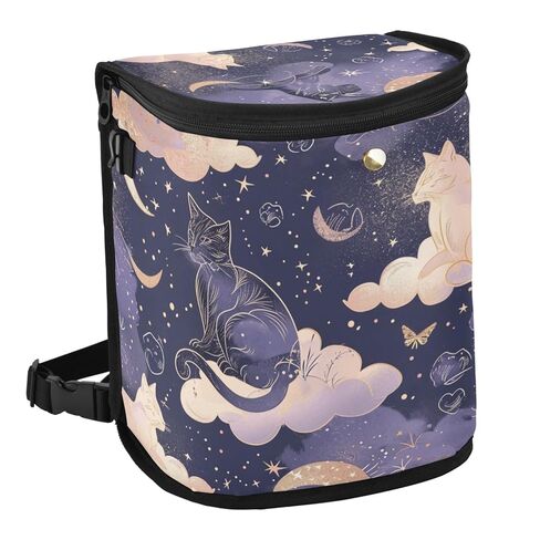 Bolaz Car Trash Can with Lid for Back Seat Car Trash Bin Hanging Cat Purple Leakproof Automotive Garbage Can Car Organizer in Saudi Arabia