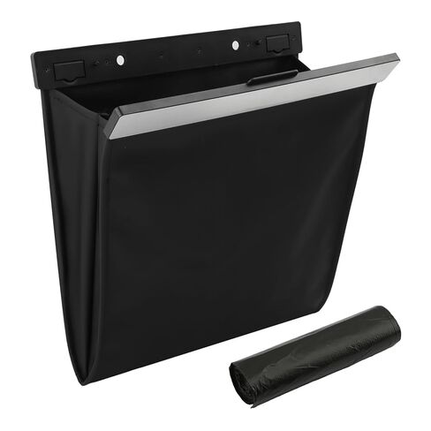 Car Trash Bag, Foldable Car Garbage Can Bin and Storage Bag Hanging Ca-r Trash Bag for Front Back Seat Multi-Purpose Suspended for Sedans, SUVs & Trucks(Color:Leather) in Saudi Arabia