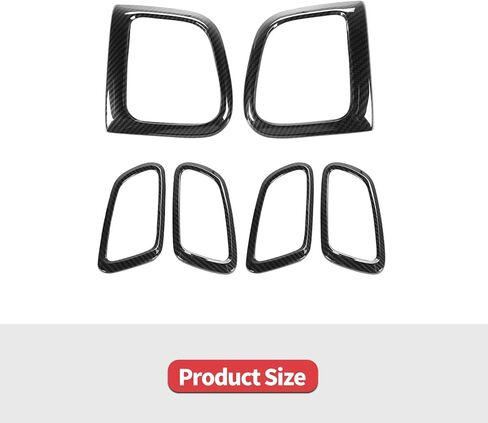 Jimen Fit for Jeep Grand Cherokee 2011-2020, 6PCS Center Console Dash Side AC Vent Cover & Inner Door Handle Bowl Trim Frame in Saudi Arabia