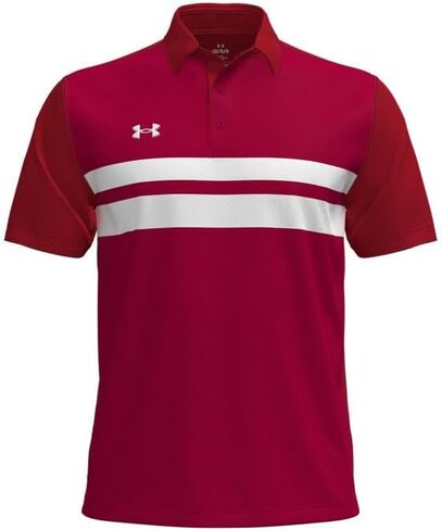 Under Armour Men's Drive Team Dual Stripe Polo Shirt - 4-Way Stretch Material in Saudi Arabia