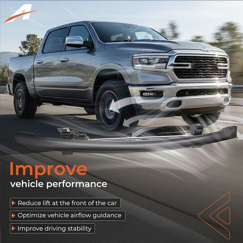 سد الهواء الأمامي مع المحرك متوافق مع Ram 1500 2019 2020 2021 2022 2023 2024، استبدال المفسد الأمامي # 68274406AH - ملحقات ram 1500 in Kuwait