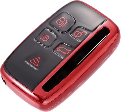 غطاء مفتاح السيارة X AUTOHAUX 5 أزرار عن بعد، أحمر لسيارة رينج روفر إيفوك فيلار ديسكفري LR4 لسيارة لاند روفر سبورت لجاكوار XF XJ XE F-PACE F-Type in Kuwait