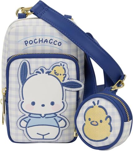 حقيبة كروس للهاتف المحمول من Loungefly Sanrio Pochacco Gingham مع حقيبة عملات معدنية in Kuwait