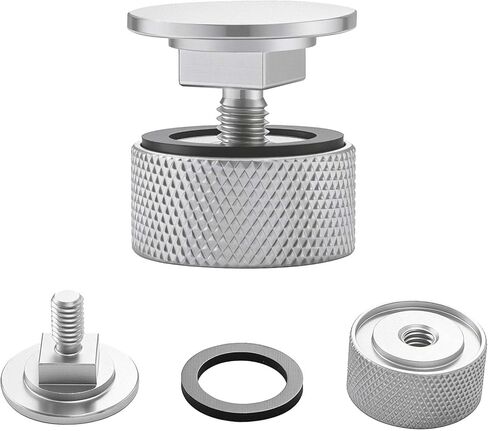 4 قطع من مثبتات خوذة اللحام من سبائك الألومنيوم مع غسالة سيليكون مضادة للانزلاق - قطع غيار متينة لبطانة الأنابيب (فضي) in Kuwait