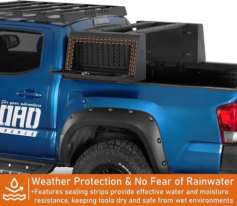 صندوق أدوات سرير الشاحنة Hooke Road Topsider لسيارة Jeep Gladiator JT، Toyota Tacoma، Tundra، Ford F-150، Ranger، Ram 1500، Silverado 1500، Colorado، Sierra 1500، Canyon - صندوق تخزين عالي التحمل قابل للقفل in Saudi Arabia
