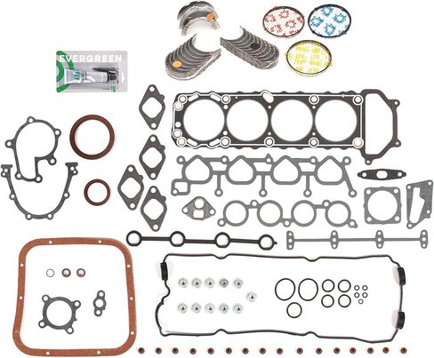 Evergreen SA-9761228100-4 Full Gasket Set Bearings Rings Compatible With/For 98-01 Nissan Altima 2.4 DOHC KA24DE in Saudi Arabia