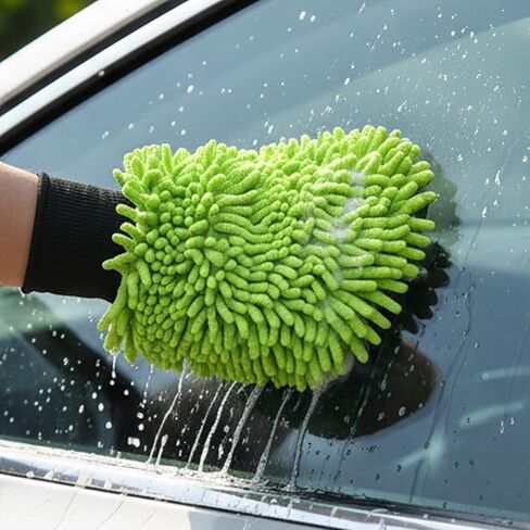 Car Wash Microfiber Cloth Ultra Water Absorption Chenille Car Cleaning Glove Towel Automotive Washing Care Tools 22 * 15 * 3cm in Saudi Arabia