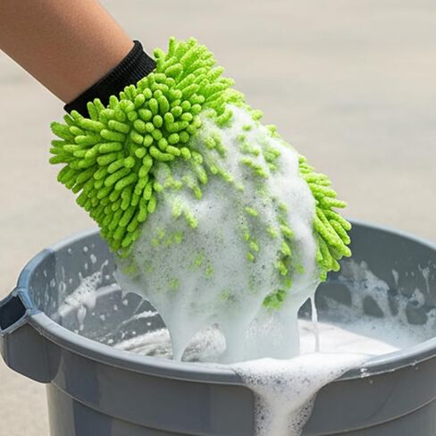Car Wash Microfiber Cloth Ultra Water Absorption Chenille Car Cleaning Glove Towel Automotive Washing Care Tools 22 * 15 * 3cm in Saudi Arabia