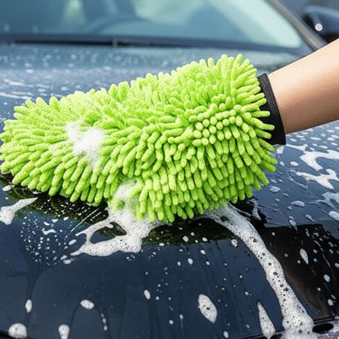 Car Wash Microfiber Cloth Ultra Water Absorption Chenille Car Cleaning Glove Towel Automotive Washing Care Tools 22 * 15 * 3cm in Saudi Arabia